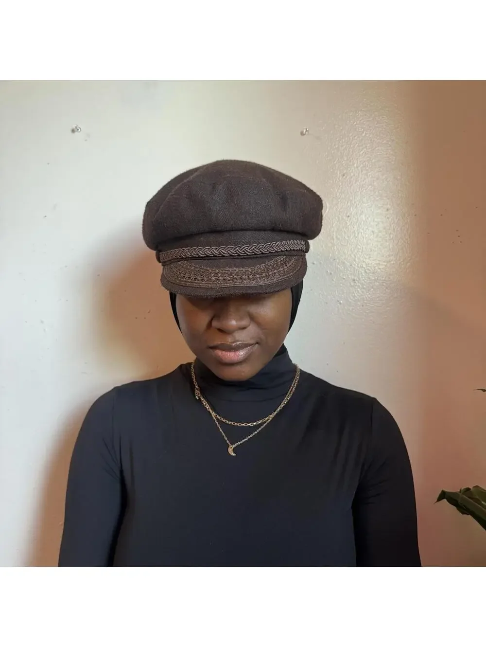 90s Totes Dark Brown Fiddler Cap